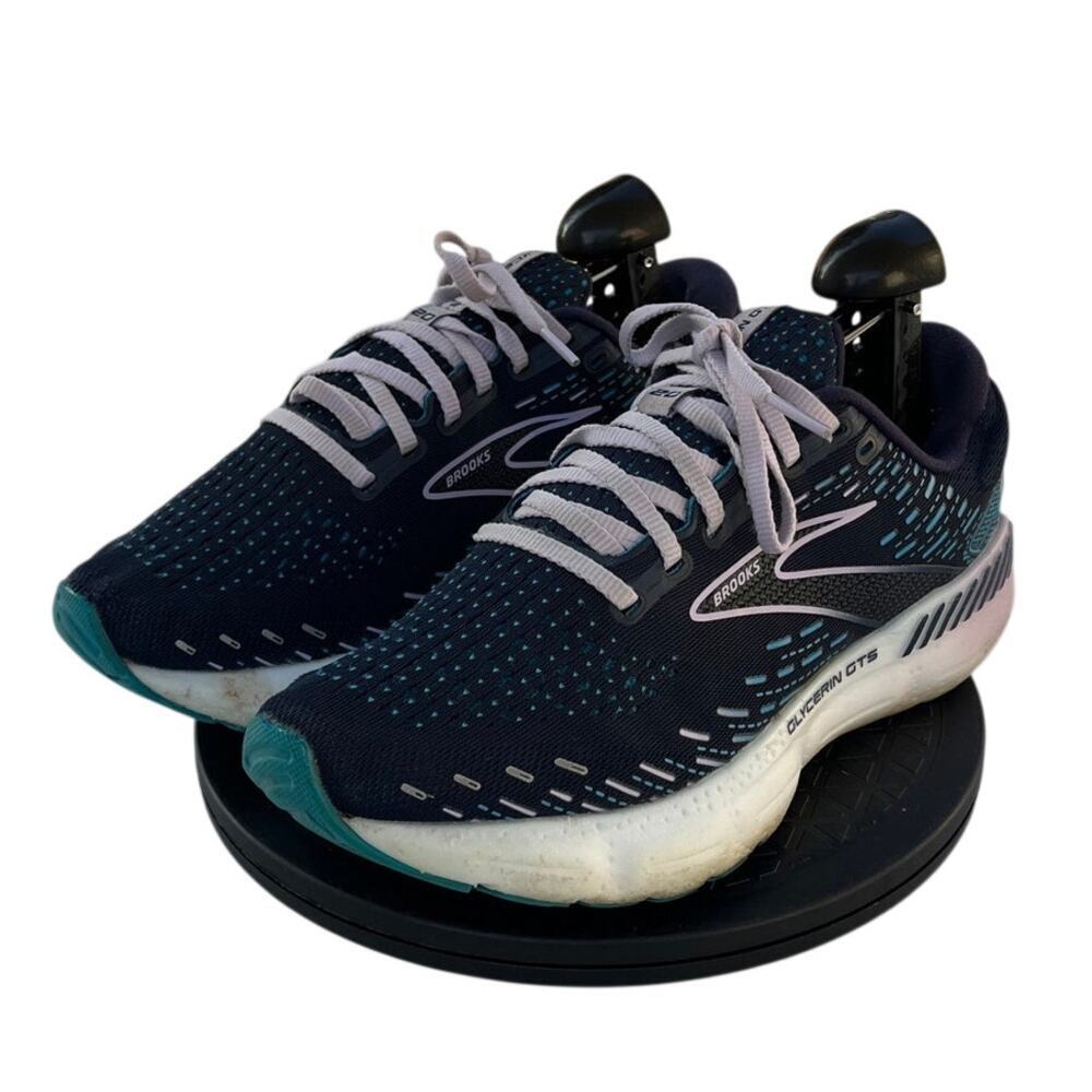 Womens Brooks Glycerin GTS 20 1203701D499 Mesh Athletic Sneaker SZ 8.5D Blue